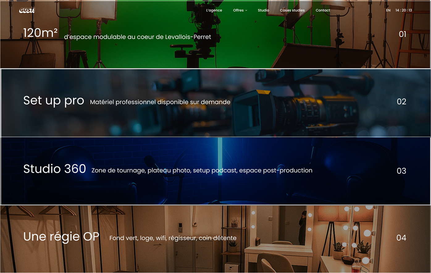 Gust — Studio features accordion